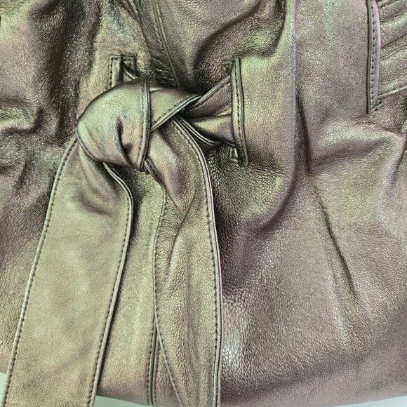 Hayden Panettiere Style: Kooba Elisha Shoulder Bag | PurseBlog Kooba Elisha Bronze Metallic Leather Shoulder Handbag With Bow Detail Designer